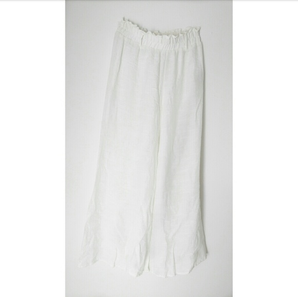 EUC Airy Off White Wide Leg Pants - Picture 2 of 5